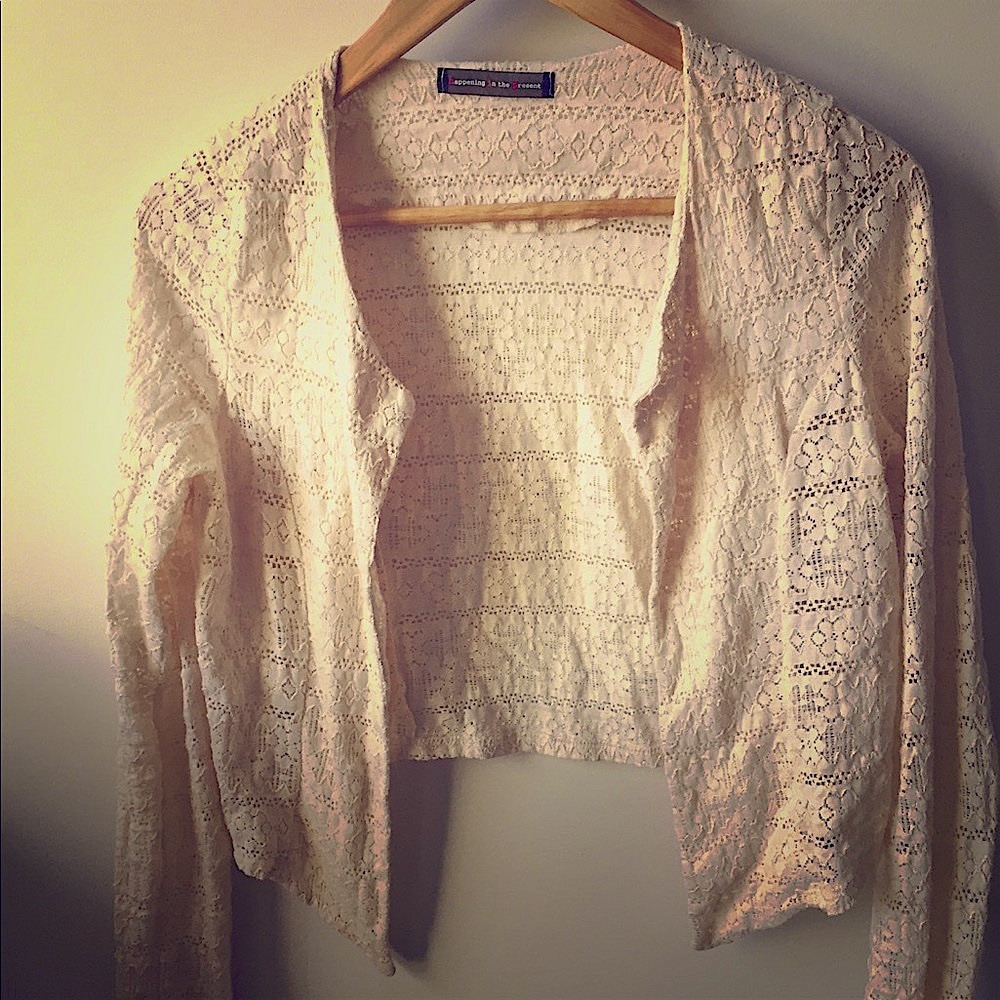 Almost Eyelet cardigan